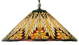 Navajo Cone Tiffany Stained Glass Pendant Lighting Fixture 22 Inches W