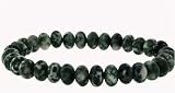 8mm Rondell Bracelet - Green Spot Agate