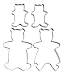 Kitchen & Housewares : Set of 4 Teddy Bear Family Cookie Cutters