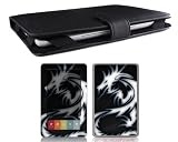 Bundle Monster Barnes & Noble Nook Synthetic Leather Case Cover Jacket + Skin Sticker + Screen Protector Ebook Accessories Combo - Fit 3G and Wifi Version