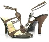 Brown Teardrop Formal Sandals Rhinestones