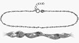 Genuine Sterling Silver Singapore Style Anklet