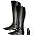 Manolo Blahnik black leather 'Rostov' flat boots