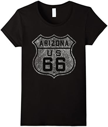 Women's Vintage Arizona U.S. Route 66 T Shirt Medium Black