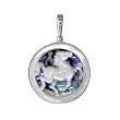 Sterling Silver Mother-of-Pearl Horse & Paua Shell Pendant by Sajen