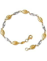 Leslies 14k Two-ltone Polished and Satin Bracelet Length 7.25"