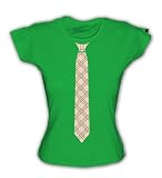 Tie-Shirt Macbeth (Ladies) - Stylishes Krawatten-Shirt mit vierfarbigem Druck