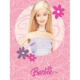 Official Kids Barbie Printed Fleece Blanket (51x71 inches) (Pink)