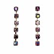 Earrings - E56 - Gold Tone Drop - Swarovski (tm) Crystals ~ Amethyst Mix