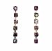 Earrings - E56 - Gold Tone Drop - Swarovski (tm) Crystals ~ Amethyst Mix