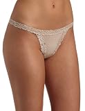Natori Women's Body Double With Lace G-String, Black, Medium