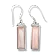 Sterling Silver Faceted Pink Mother-of-Pearl Dangle Earrings by Sajen