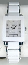 Oniss Of Paris Women's Caprice White Ceramic Watch on603-l-wht
