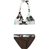 ROXY Cali Style Girls Swimsuit Set - White/Brown by 
