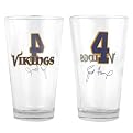 MN Vikings Brett Favre Pint Glass Set of 2