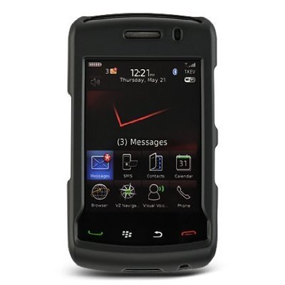 NEW RUBBERIZED BLACK HARD CASE COVER FOR VERIZON BLACKBERRY STORM-2 9550 PHONE