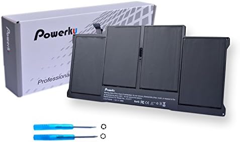 Powerku A1377 Battery A1369 2010 Macbook Air 2010 Battery A1369 2010 Version Battery Macbook Air 13 Inch Battery A1377 For Mc503 Mc504 Not Applicable A1369 2011 Version 7.3V 50Wh
