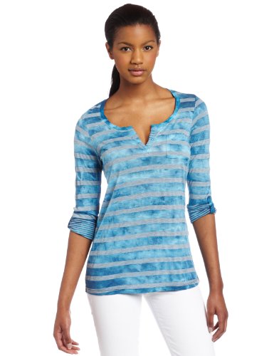 Splendid Iceberg Strip Cuff Henley