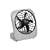 O2-COOL 5" Desktop fan without batteries white