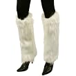 Winter Faux Fur Animal Furry Fuzzy Dance Ski Leg Warmer Boot Shoe Cover White