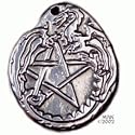Penta Dragon (Large) - Pewter Pendant