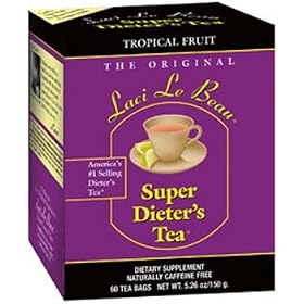 Natrol Laci Le Beau Super Dieter's Tea, Tropical Fruit, 60 Tea Bags