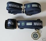 Seattle Mariners Dog Pet Set Leash Collar ID Tag XS