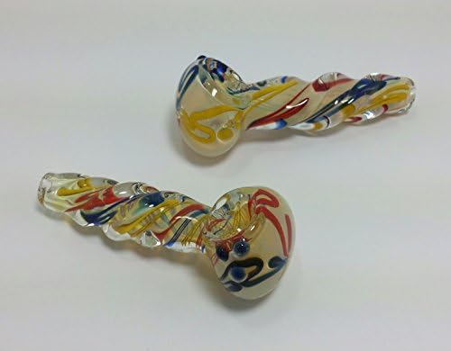 Quality Pipe Thick Glass "Twisted" Spoon