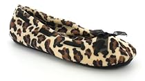 Roar Ladies Leopard Print Ballerina Slippers - Leopard