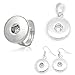 LOVGLISTEN 18MM Simple Style Ring Necklace Earrings Snap Jewelry Charms 3PCS