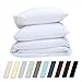 California Design Den 3 Pc Full/Queen Duvet Cover Set - Winner Good Housekeeping Best Bedding Awards 2025, 400 Thread Count Sateen, 100% Cotton Duvet Cover Queen Size,Button Closure,Corner Ties -White