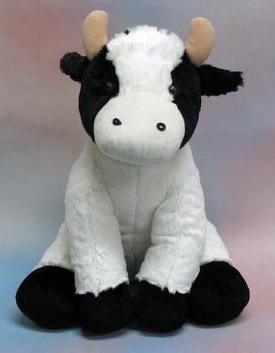 WISHPETS 17" Cow White with Black Plush Toy