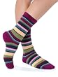 Cashmere Blend Striped Socks Crew 6 Colors Available Womens Soft and Warm Perfect Gift Item
