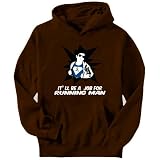 Job For Superman Running Sports Mens Hoodie (Brown, Sizes X-Small - XXX-Large)