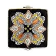 Black Elegant Square Bejeweled Compact Mirror