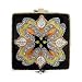 Black Elegant Square Bejeweled Compact Mirror