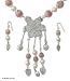 Pearl jewelry set, 'Rose in Bloom' 0.6 W 16.9 L