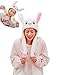 Mimgo-Shop Funny Plush Bunny Hat Ear Moving/Jumping Rabbit Hat Cute Animal Ear Flap Hat with Paws for Women Girls