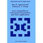 Error Inequalities in Polynomial Interpolation and their Applications (Mathematics and Its... by R.P. Agarwal and Patricia J.Y. Wong