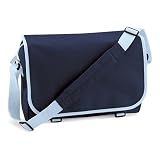Bagbase Messenger bag in Navy / powder blue