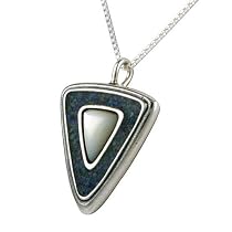 Sterling Silver and Gemstone Inlay Pendant