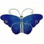 Sterling Silver Blue Enamel Butterfly Pin