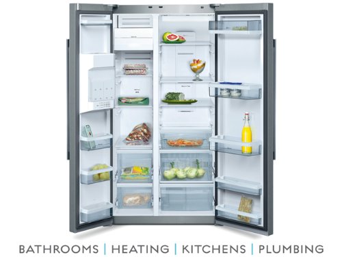 Neff American Style Fridge Freezer Stainless Steel effect Door