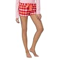 Xhilaration&reg; Juniors Flannel Sleep Boxer - Red/Pink Plaid