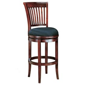 Click here to buy Oak View Swivel Bar Stool with Back - Cherry .