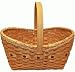 Finely-Woven Baskets with Apple Accents (Large Basket for Adult, Smaller Basket for Kid) 2-pc Set in 2 Sizes