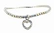 Anklet - A19 - Swarovski (tm) Crystal - Stretch ~ Clear AB w/ Heart Charm