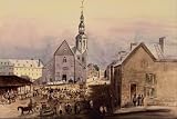 12X16 inch Mary M. Chaplin Canvas Art French Cathedral Quebec City