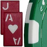 Pack of 50 - 11.5 Gram 'Ace/Jack' Poker Chips - Grey
