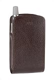 Distinguished, Rich Italian Leather case for the Palm Treo, in Dark Brown Pebble Grain. Fits the Palm Treo 600, 650, 700w, and 700p.